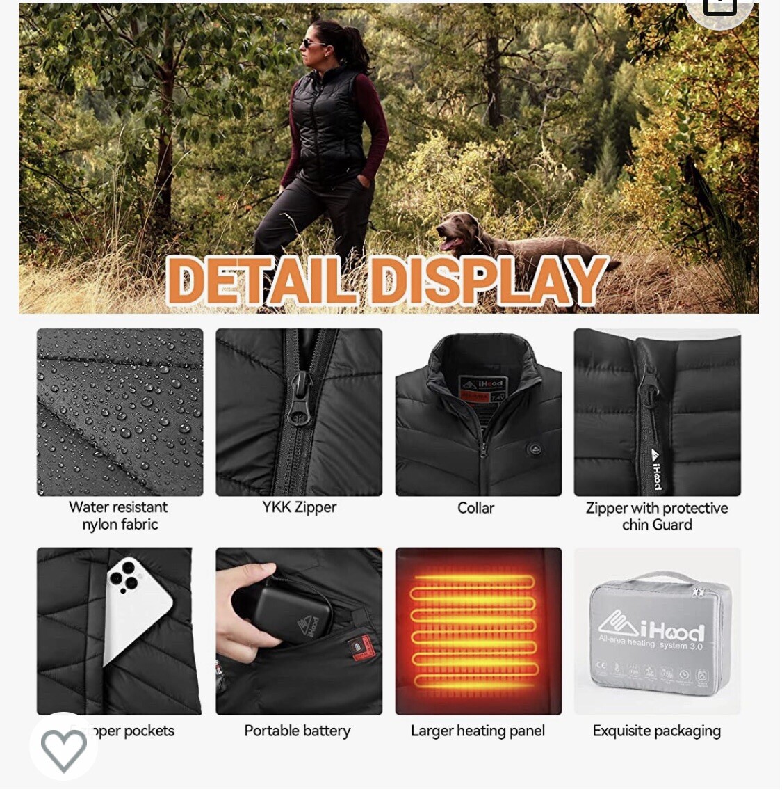 ihood heated vest