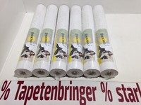 Vliestapete Rasch 6X 540550 (6Rollen) Kreis Muster Cremeweiß Glanz Restposten