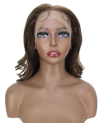 LUXLUXE Kiana 20''Glueless 100% Human Hair Wavy Lace Front Wig with Baby Hair''