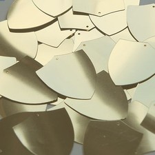 Sequin Shield 1.5" Gold Metallic Couture Paillettes. Made in USA.
