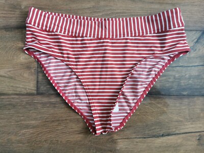 Esprit Grenada Strand-Badehose rot weiß Damen UK Größe 12 BRANDNEU