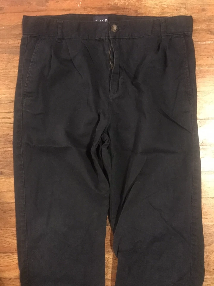 Boys Black Khaki Uniform Pants Old Navy Childrens Place Size 12 One Is NWOT - Изображение 2 из 4
