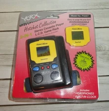 NOS Vtg Yorx Stereo Cassette Player L.C.D. Game Pack With Headphones And Clock