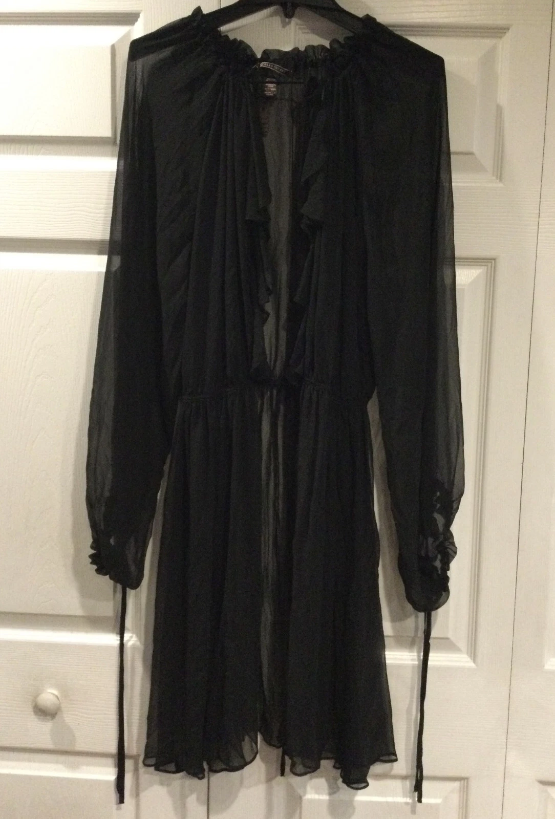 UNDERCOVER NUOVO abito Victorias Secret sexy tuffo chiffon arricciacapelli cover up kimono S XS N6522