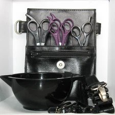 Hair Stylist/Barber Leather Toolbelt Fromm Shears & Tools Case Pouch Organizer
