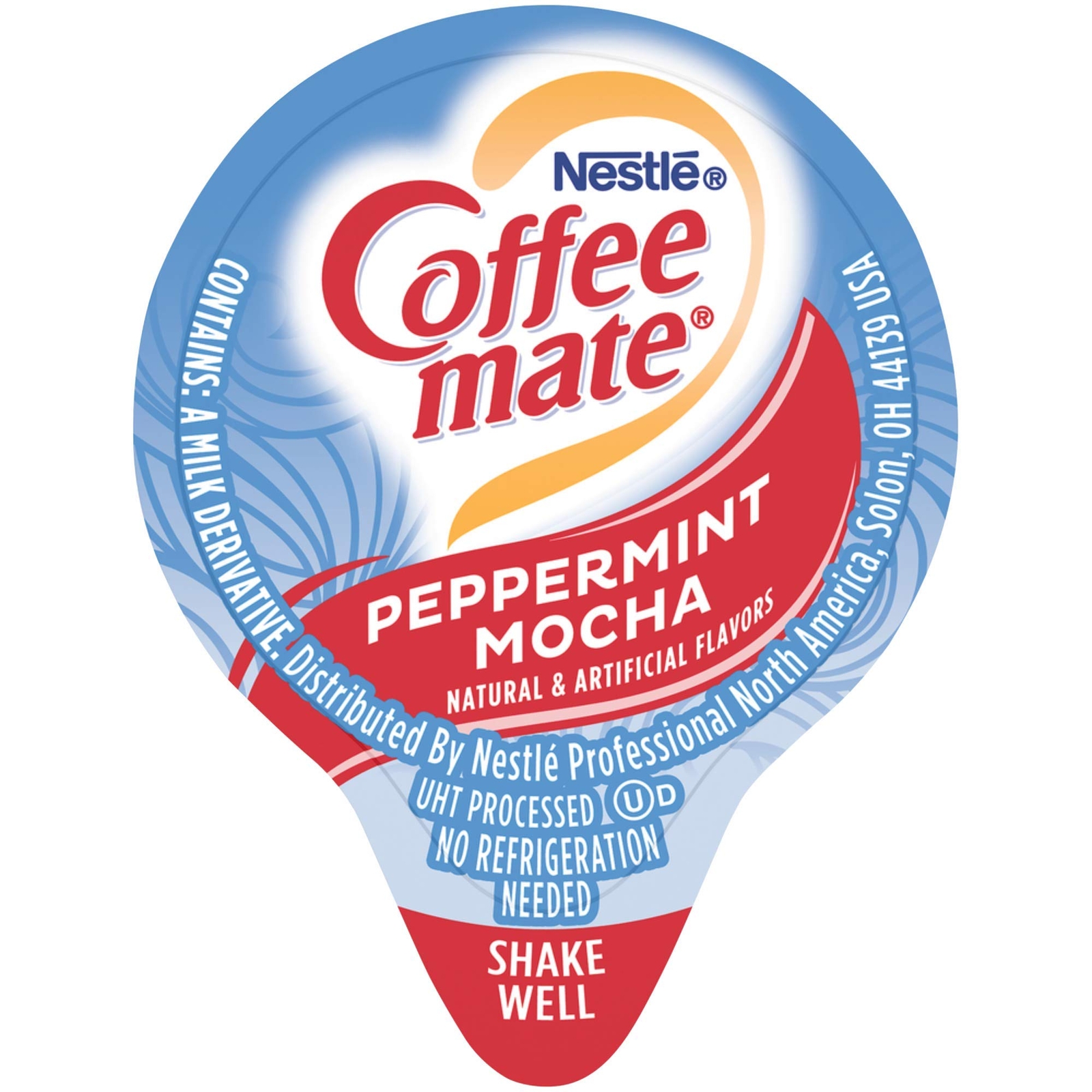 Coffee mate Peppermint Mocha Liquid Creamer Non Dairy 50 Single Serve Tubs