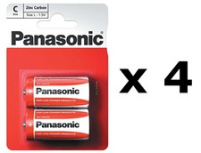 4 X 2 Pack Panasonic R14 - 2BP