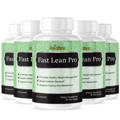 Fast Lean Pro-Digestive & Weight Support- 5 Bottles- 300 Capsules