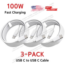 3Pack 100W USB C Fast Charging Cable 3/6ft Heavy Duty Cord for MacBook iPhone 15
