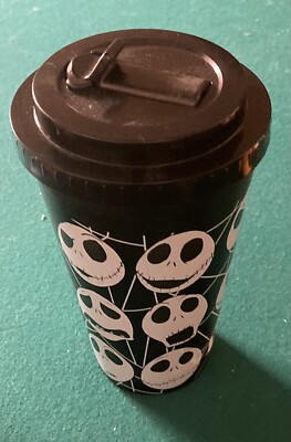 Nightmare Before Christmas 12oz Black Tumbler Comes w/ Lid & Straw.  Brand New!