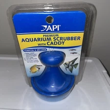 API PREMIUM AQUARIUM SCRUBBER WITH CADDY EASY NO SLIP GRIP REMOVES ALGAE NEW MIP