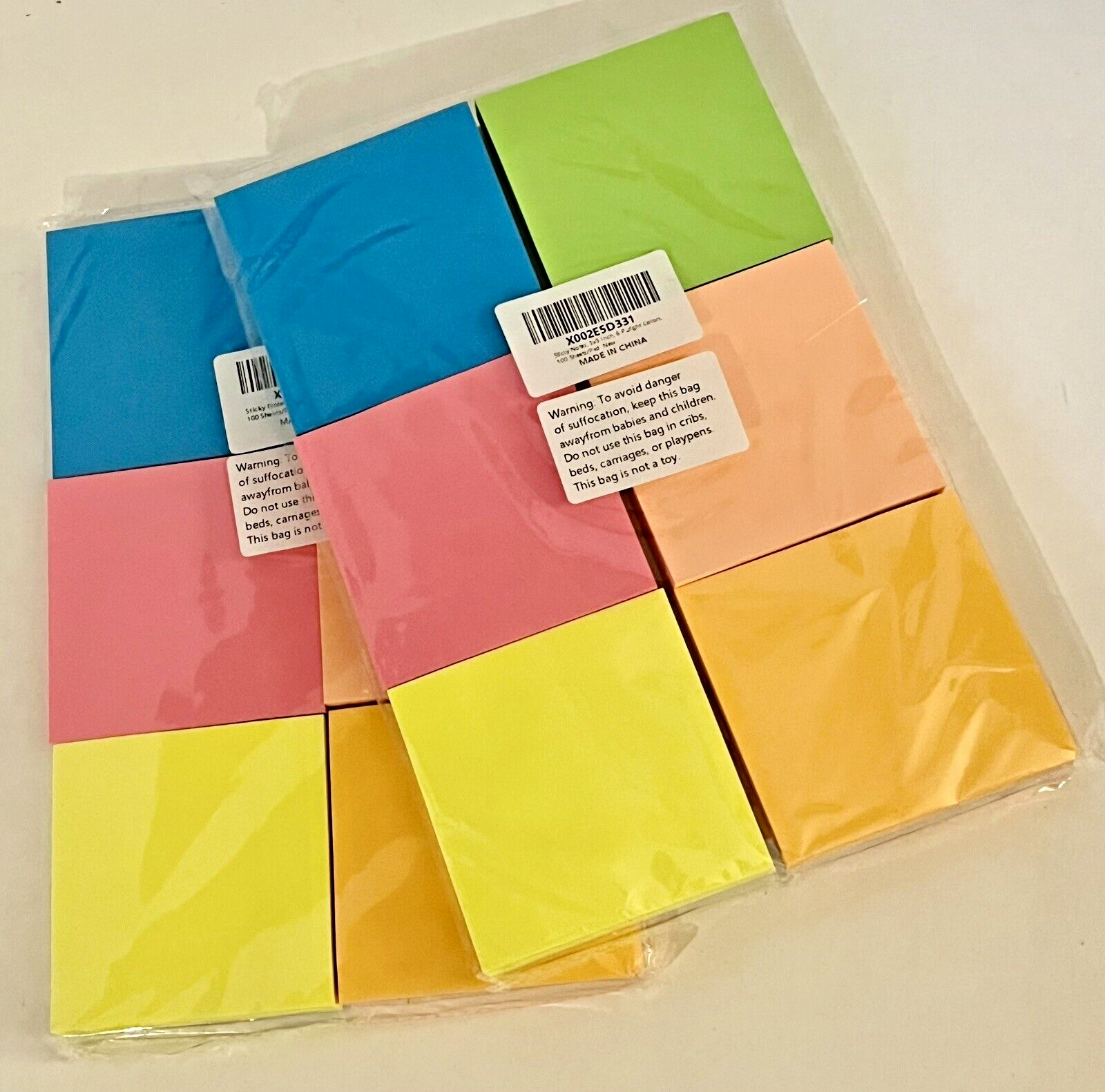 Sticky Notes 3x3 Bright colors Self Stick Pads 12 Pads 1200 Sheets-image