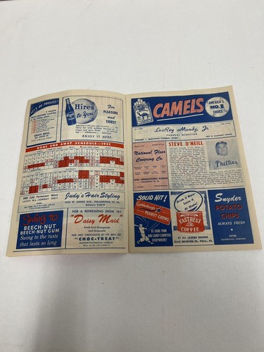 1952 Philadelphia Phillies VS New York Giants Official Score Card-Unscored - Picture 2 of 6