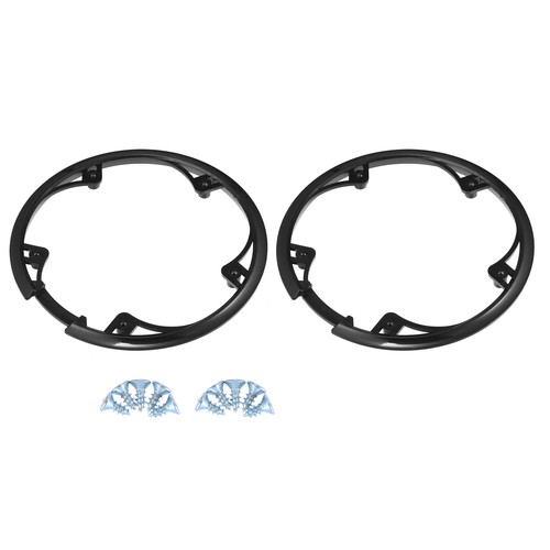 X AUTOHAUX 2 Protège-plateau Pour Vélo – 48 Dents, 5 Trous, Noir, Plastique, Facile à Monter