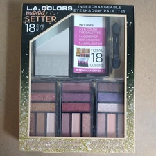 L.A Colors Interchangeable Eyeshadow Palettes 18 piece Eye Kit