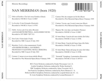 LEBENDIGE VERGANGENHEIT: NAN MERRIMAN NEW CD