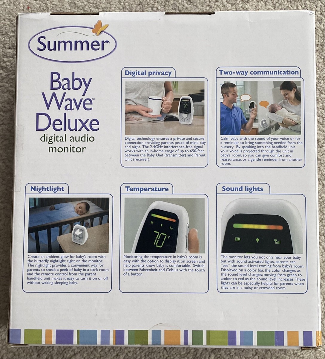 Summer Baby Wave Deluxe Digital Audio Monitor 28910 NIB