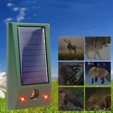 Upgraded Solar Ultrasonic Animal Repellent Dog Cat Skunk Deer Raccoon For Garden