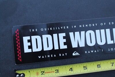 EDDIEAIKAUステッカー❰非売品❱ Eddie Aikau 2016 Quiksilver Waimea Bay Hawaii Aloha V41 Vintage
