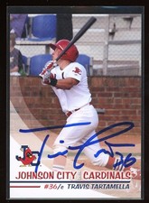 2010 Johnson City Cardinals TRAVIS TARTAMELLA Signed Card autograph auto ROYALS