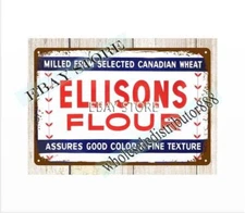 garage shop metal dorm  room  wall art Ellisons Flour metal tin sign