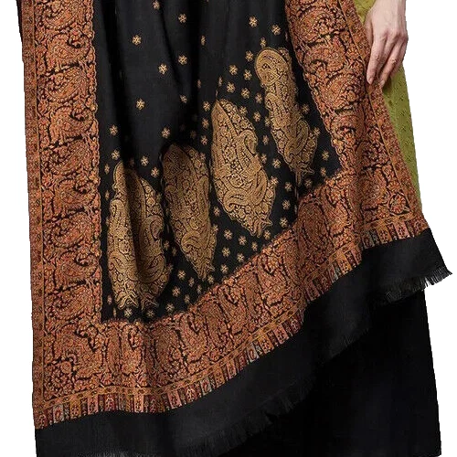 Manta para mujer chal envolvente cachemira suave bufanda de gran tamaño 100 % cachemir lana india Foto 4 de 4