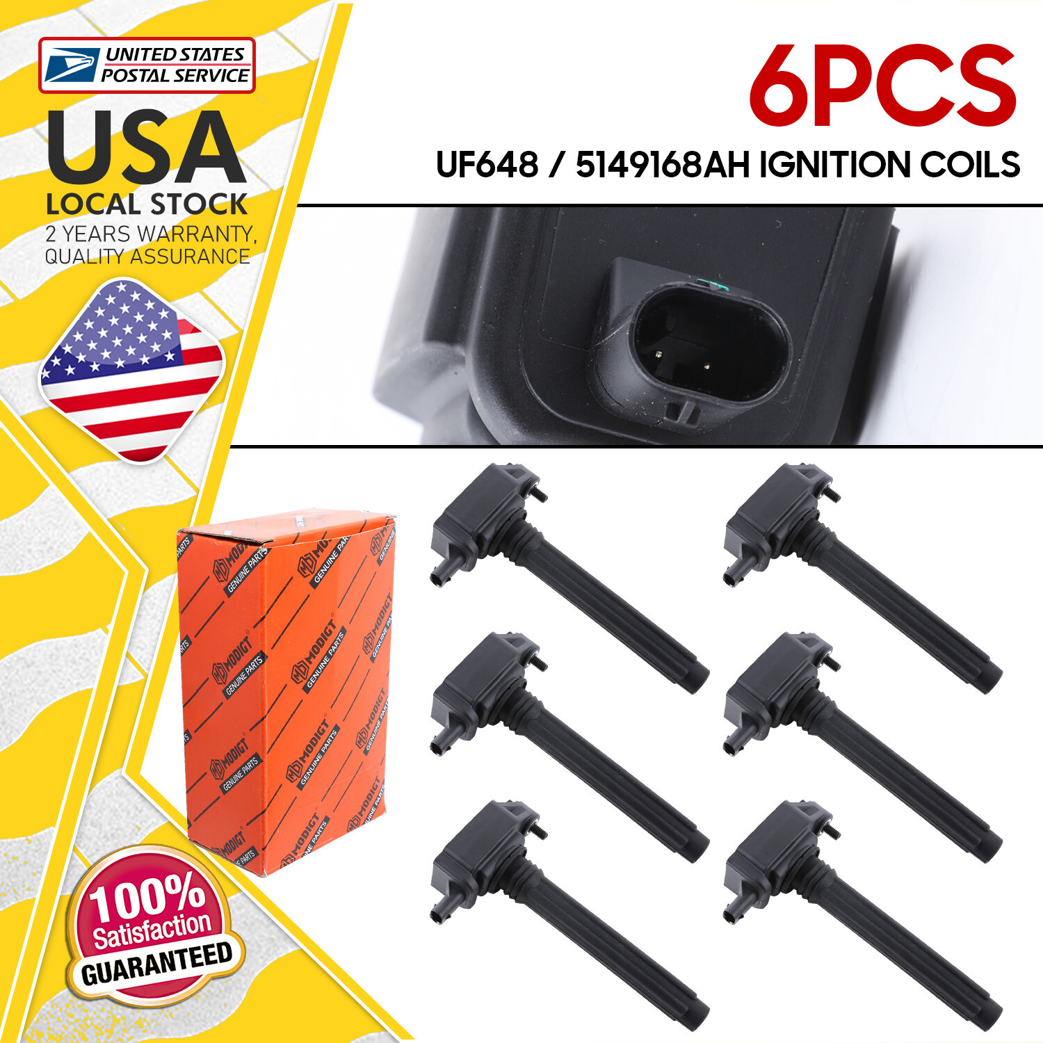 Ignition Coils 6X High Performance OEM UF648 5149168AH For Chrysler 200 2011-17