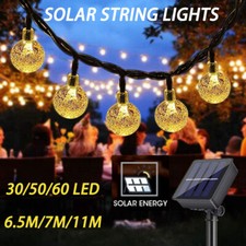 SOLAR POWERED String Lights LED Retro Bulb Fairy Ball Hangin Lamp Garden Outdoor