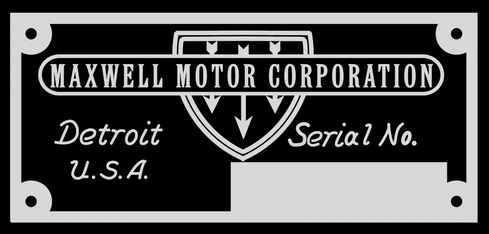 Placa Maxwell Iden correcta para 1917 modelo 25 y probablemente otros años 1916 15 14 1 Foto 2 de 2