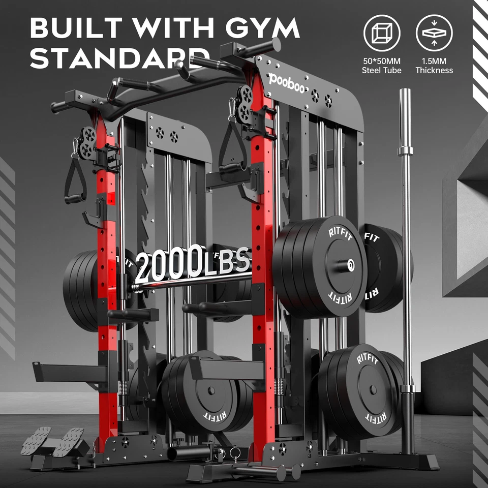 Multifunctional Home Gym System Workout Station Strength Training Weight Stacks - Image 3 of 4