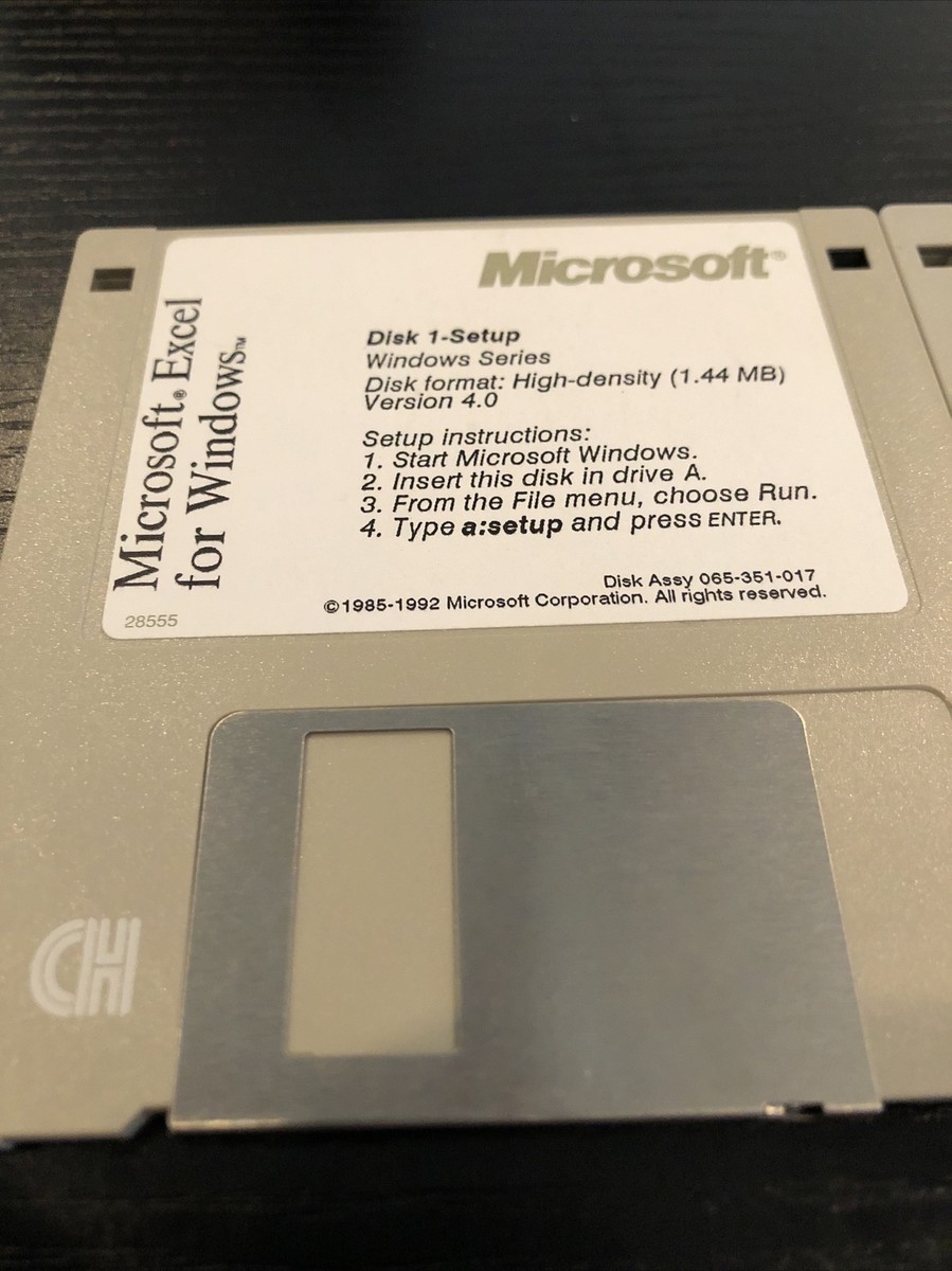 コンピュータ・IT Microsoft Excel Microsoft Excel 4.0 - 3.5” Floppy Disk. Set 4 Disks - | eBay