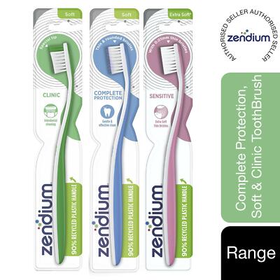 3er Pack Zendium Soft/Extra Soft Zahnbürsten - Sanfte und effektive Reinigung