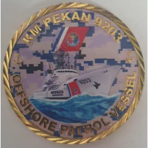 Japan Coast Guard Erimo Challenge Coin (Malaysian Coast Guard KM PEKAN)