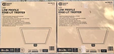 Commercial Electric 90W 2' x 2' White Integrated LED Troffer Flat Panel 2 Pack