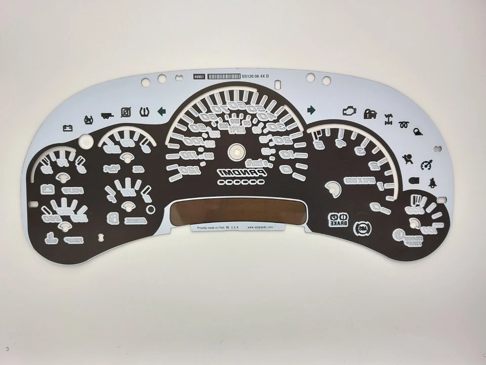 US Speedo SS Style Edición LED Negro Calibre Cara 2006 07 2500 Diesel GM Clusters Foto 2 de 4