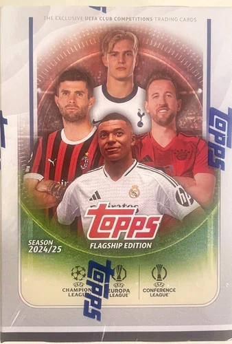 2024/25 TOPPS FLAGSHIP EDITION UEFA CHAMPIONSHIP LEAGUE SOCCER BLASTER BOX