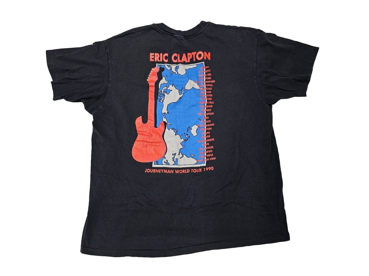 Eric Clapton Shirt Men's L 90s Journeyman Concert Tour Music Tee