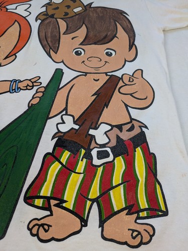 De Colección Raro Picapiedra 93' Hanna Barbera Estampado Gráfico BamBam y Guijarros Grande EE. UU. - Imagen 2 de 18