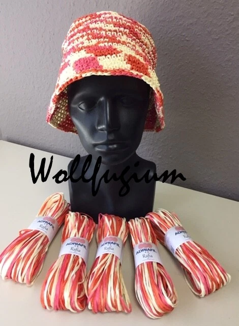 Adriafil Rafia Papiergarn Naturbast Holzfaser 50 Beige/Stroh schattiert - Bild 4 von 4