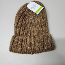 Gift Idea - TIME AND TRU Beanie Green Faux Fur Lined