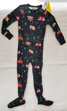 Unisex Sleep  Play Footed One-Piece Snug-Fit Holiday Print Cotton Pajama Sz 3T