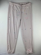 NEW Chaser Women's Pants Lounge Pajama Large Spoted Stars Multicolored