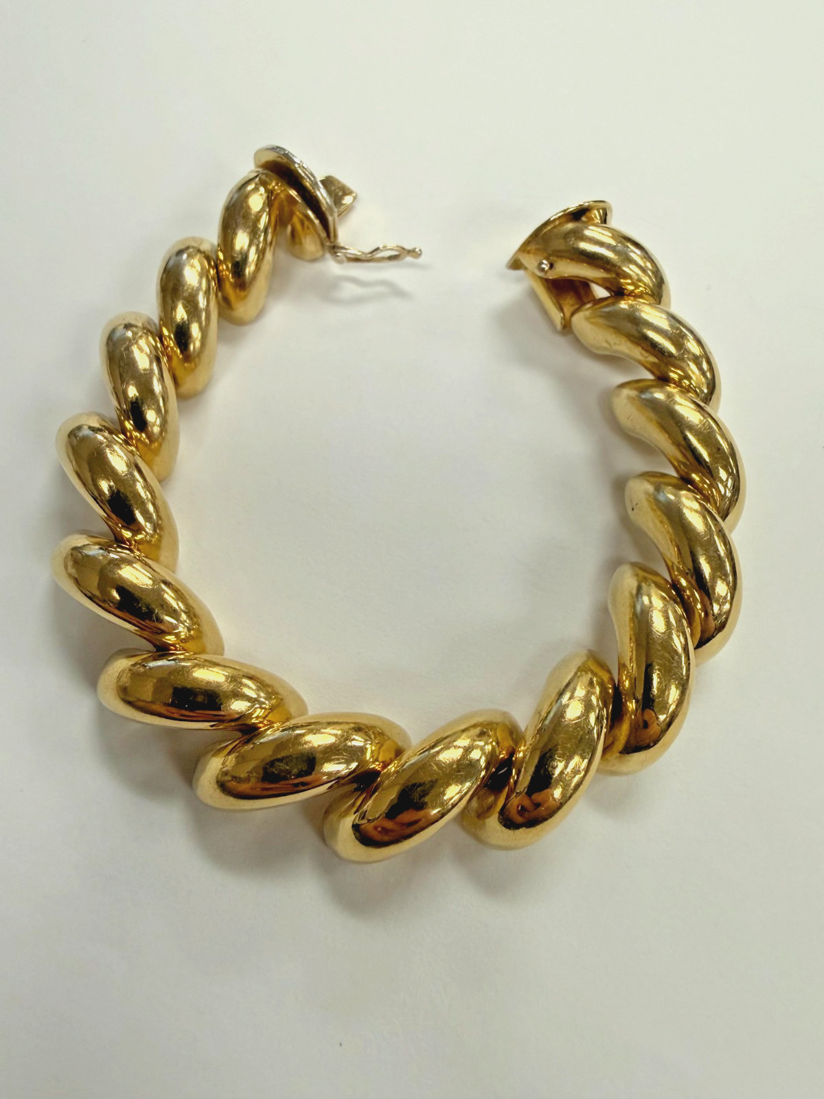 Sterling Silver 925 Gold Overlay San Marco Bracelet 7.5