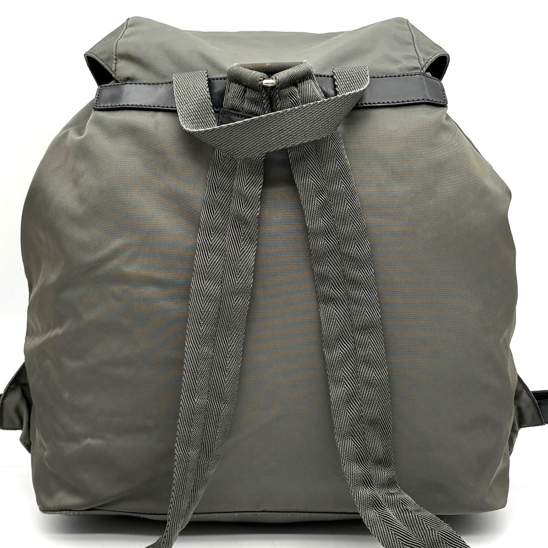 Mark Cross PRADA Backpack Triangular Logo White T… - image 3