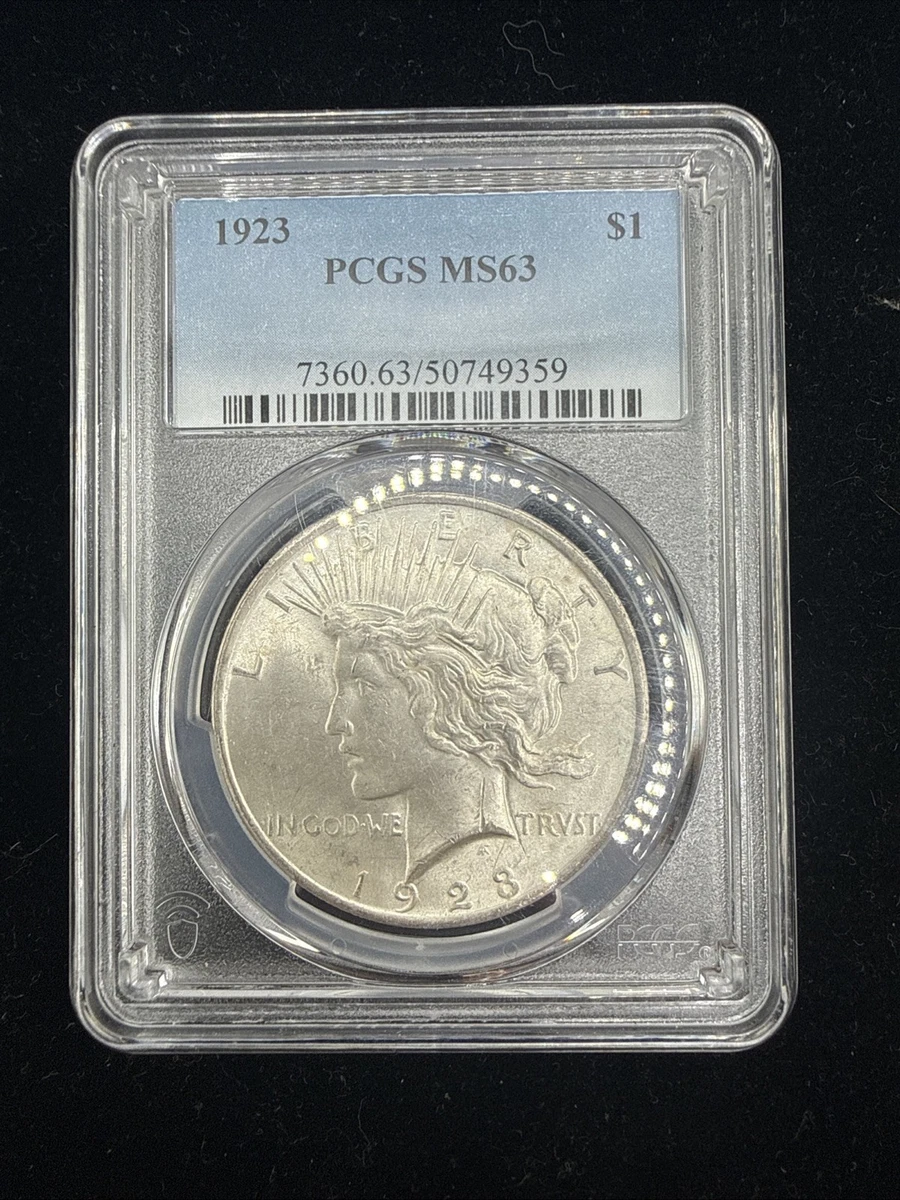 25+ MS 63 Graded 1923 Year Peace Dollars (1921-1935) for sale