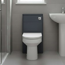 Nuie Core Back to Wall WC Toilet Unit 500mm Wide - Satin Anthracite