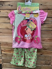 Strawberry Shortcake Girls 3 Piece Short Sleeve Pajama Set Size 5