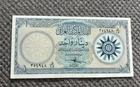 IRAQ 1 Dinar 1959, P-53a, First Sign, Original UNC w/ Paper Clip Dent, Rare. E3