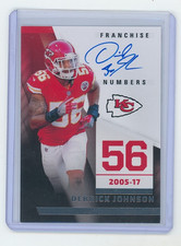 2022 Panini Score Derrick Johnson Franchise Numbers 56 Autograph On Card Auto