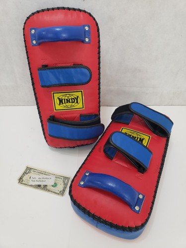 Windy - Thai Kicking Pad Set of 2 - Red & Blue - Martial Arts Practice Sparring